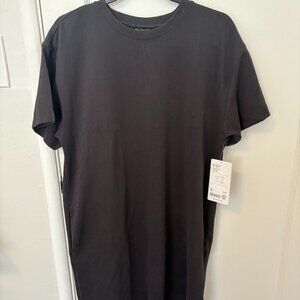 athleta seasoft rib tee tshirt dress black medium new NWT